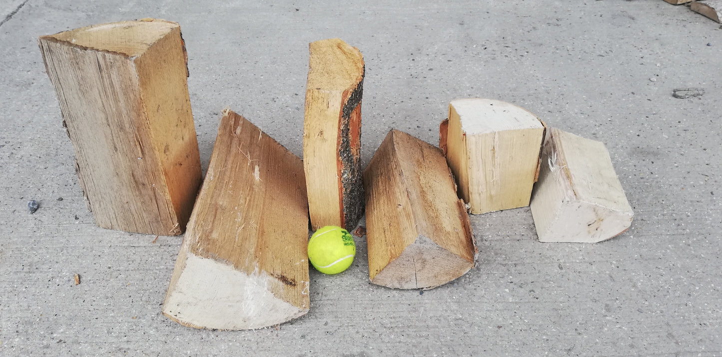 2 cubic metres of standard hardwood logs (10-11", or 25-28cm).